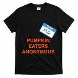 Hello My Name Is Peter Pumpkin Eaters Anonymous T-Shirt - Black