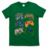 Halloween Monster Video Game Controllers T-Shirt - Irish Green