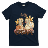 Hello October Fall Lover T-Shirt - Navy Blue