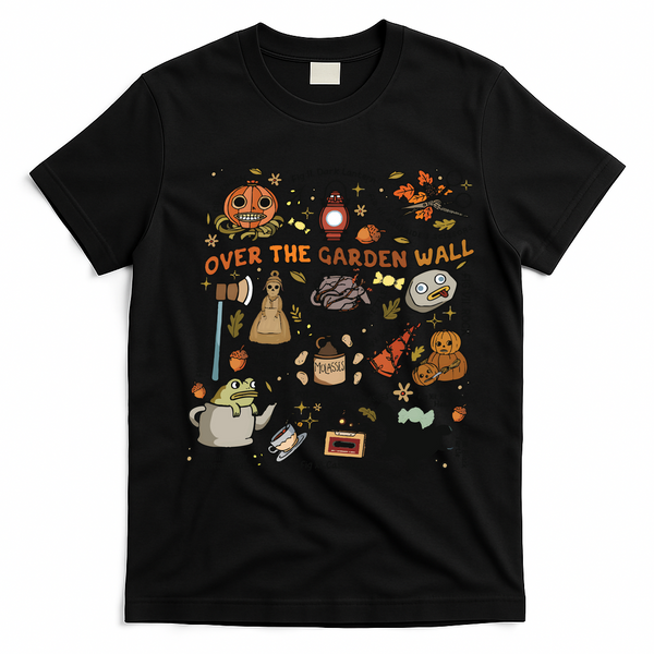 Halloween Over The Garden Wall Pumpkin T-Shirt - Black