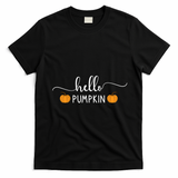 Hello Pumpkin Cute Fall T-Shirt - Black