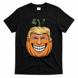 Halloween Pumpkin Donald Trump Funny T-Shirt - Black