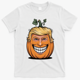Halloween Pumpkin Donald Trump Funny T-Shirt - White