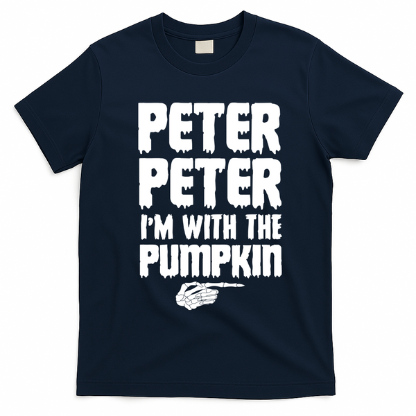 Halloween Peter Peter IM With The Pumpkin T-Shirt - Navy Blue