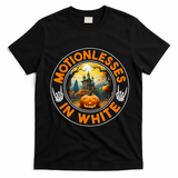 Halloween Pumpkin Scary Funny Motionlesses In White T-Shirt - Black