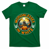 Halloween Pumpkin Scary Funny Motionlesses In White T-Shirt - Irish Green