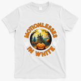 Halloween Pumpkin Scary Funny Motionlesses In White T-Shirt - White
