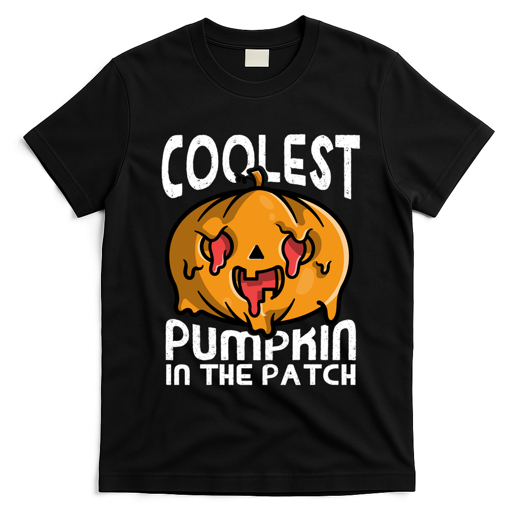 Halloween Pumpkin Sunglasses Coolest Pumpkin In The Patch Cool Gift T-Shirt - Black