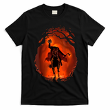 Halloween Scary Pumpkin Headless Horseman T-Shirt - Black