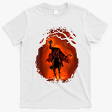 Halloween Scary Pumpkin Headless Horseman T-Shirt - White