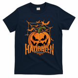 Halloween Spooky Pumpkin T-Shirt - Navy Blue