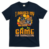 Happy Thanksgiving Dabbing Gamer Turkey T-Shirt - Navy Blue