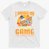 Happy Thanksgiving Dabbing Gamer Turkey T-Shirt - White