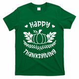 Happy Thanksgiving Pumpkin Cute T-Shirt - Irish Green