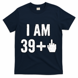I Am 39 Plus 1 Middle Finger T-Shirt - Navy