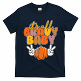 Its All Gravy Baby Pumpkin Fall Funny T-Shirt - Navy Blue