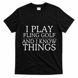 Introverted But Willing To Discuss Fling Golf Retro Fling Golf Funny Fling Golf T-Shirt - Black