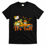 Its Fall Pumpkin Vintage Truck T-Shirt - Black