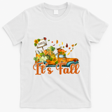 Its Fall Pumpkin Vintage Truck T-Shirt - White