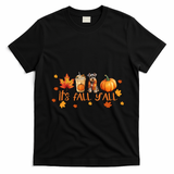 ItS Fall YAll Pumpkin Spice Latte Dog Miniature Schnauzer Gift T-Shirt - Black