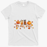 ItS Fall YAll Pumpkin Spice Latte Dog Miniature Schnauzer Gift T-Shirt - White
