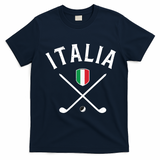 Italy Golf Italian Flag Golf Tee T-Shirt - Navy Blue