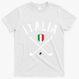 Italy Golf Italian Flag Golf Tee T-Shirt - White