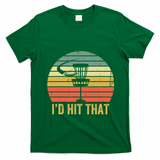 ID Hit That Funny Disc Golf Vintage Frisbee Disc Sport T-Shirt - Irish Green