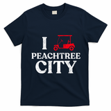 I Love Peachtree City GA Funny Golf Cart State of Georgia T-Shirt - Navy Blue