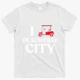 I Love Peachtree City GA Funny Golf Cart State of Georgia T-Shirt - White