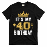 It's My 40th Birthday Gift For 40 Years Old Man And Woman T-Shirt - Black