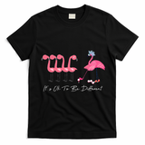 It's Ok To Be Different Funny Flamingo Golf Lover T-Shirt - Black
