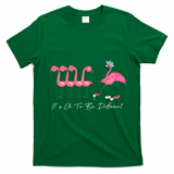 It's Ok To Be Different Funny Flamingo Golf Lover T-Shirt - Irish Green