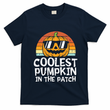 Kids Coolest Pumpkin In The Patch Boy Halloween Kids 2771 T-Shirt - Navy Blue