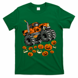 Kids Jack O Lantern Pumpkin Monster Truck Halloween Costume T-Shirt - Irish Green