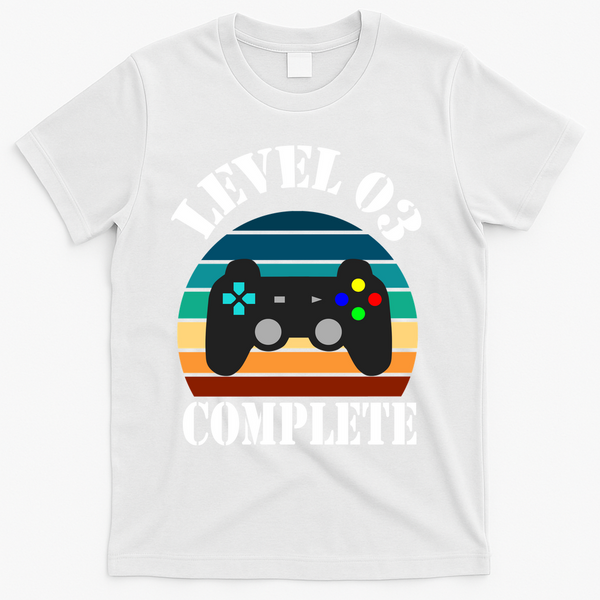 Level 3 Complete Retro Vintage/ 3rd Anniversary Gift/ 3rd Birthday Gift Level3 T-Shirt - White