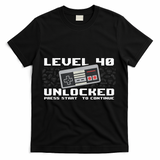 Level 40 Complete 1981 Gamer 40th Birthday T-Shirt - Black
