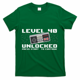 Level 40 Complete 1981 Gamer 40th Birthday T-Shirt - Green