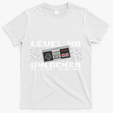 Level 40 Complete 1981 Gamer 40th Birthday T-Shirt - White
