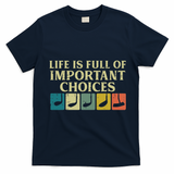 Life Full Important Choices Golf Clubs Golfing Women T-Shirt - Navy Blue