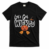 Lets Get Wicked Halloween Spooky T-Shirt - Black