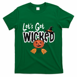 Lets Get Wicked Halloween Spooky T-Shirt - Irish Green