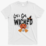 Lets Get Wicked Halloween Spooky T-Shirt - White