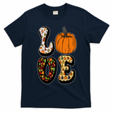 Love Halloween Pumpkin Cute T-Shirt - Navy Blue