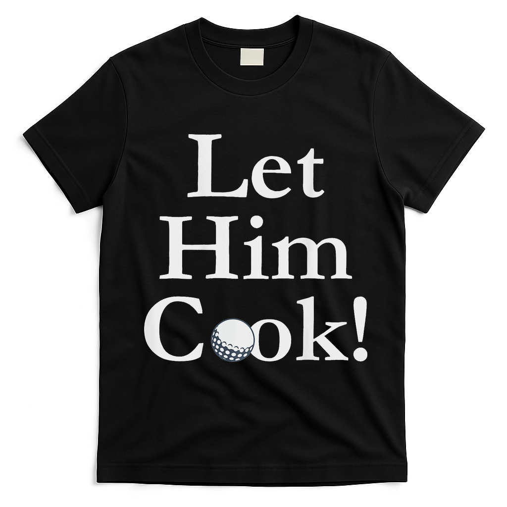 Lulo Let Him Cook Golf T-Shirt - Black