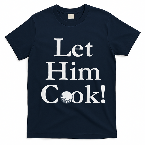Lulo Let Him Cook Golf T-Shirt - Navy Blue