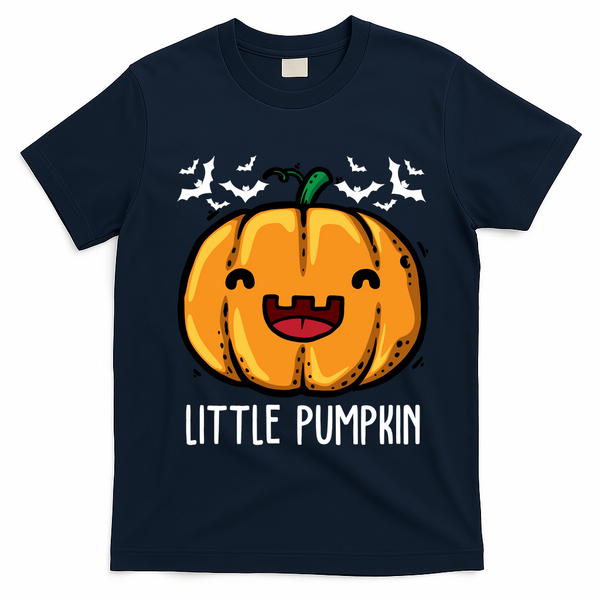 Little Pumpkin Cute Halloween T-Shirt - Navy Blue