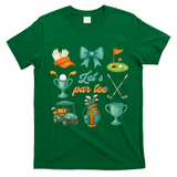 Lets Par Coquette Bow Golf Golfing Golfer Women T-Shirt - Irish Green