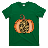 Leopard Pumpkin Fall Holiday T-Shirt - Irish Green