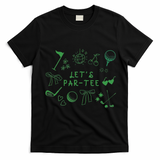Let's Par Funny Golf Coquette Bow Women T-Shirt - Black